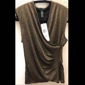 Lauren Ralph Lauren sleeveless gold top - XS